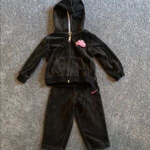 Nike Black Velour Tracksuit for Kids